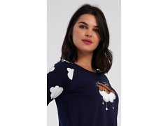 Dámské domácí šaty s&nbsp;tříčtvrtečním rukávem Méďa na model 22406174 - Vienetta 6