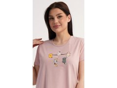 Dámské domácí šaty s&nbsp;krátkým rukávem model 22405619 - Vienetta 4