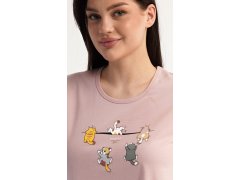 Dámské domácí šaty s&nbsp;krátkým rukávem model 22405619 - Vienetta 7