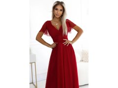 Duga sukienka z dekoltem i krótkim model 20588350 - numoco basic 3