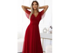 Duga sukienka z dekoltem i krótkim model 20588350 - numoco basic 4