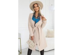 béžový dámský kabát s barevnou vsadkou v model 20823790 - numoco 3