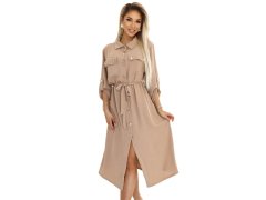 Midi sukně se zlatými knoflíky a&nbsp;vázáním MOUSSE model 20998463 - numoco basic 2
