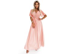 Dlouhé šaty se výstřihem a&nbsp;kosticemi model 22188406 - numoco basic 1