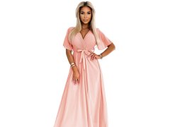 Dlouhé šaty se výstřihem a&nbsp;kosticemi model 22188406 - numoco basic 2