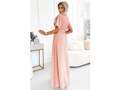 Dlouhé šaty se výstřihem a&nbsp;kosticemi model 22188406 - numoco basic 5