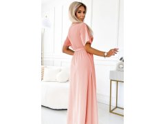 Dlouhé šaty se výstřihem a&nbsp;kosticemi model 22188406 - numoco basic 6