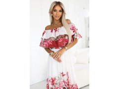 Dlouhé letní španělské šaty s červeným květinovým model 21176213 - numoco basic 3