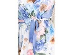 model 22401918 Vzdušné maxi šaty s obálkovým výstřihem a květinovým vzorem BLUE ROSE - numoco basic 7