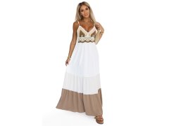 Dlouhé šaty bez ramínek s&nbsp;vrškem boho model 21212552 - numoco basic 1