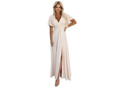 dlouhé šaty s&nbsp;rozparkem na rukávy a&nbsp;výstřihem BEACH model 21257172 - numoco 1