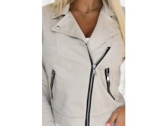 Semišové s&nbsp;dlouhými rukávy a&nbsp;zipy světle béžové model 21290283 - numoco basic 5