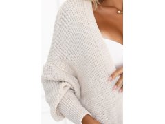 model 21301323 Cardigan svetr s kapsami béžová barva - numoco basic 8