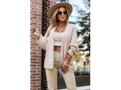 pletený svetr z&nbsp;měkkého úpletu béžový model 21335544 - numoco basic 3