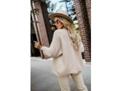 pletený svetr z&nbsp;měkkého úpletu béžový model 21335544 - numoco basic 4