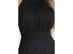 luxusní dlouhé šaty s a střihem černé model 21750867 - numoco basic 7
