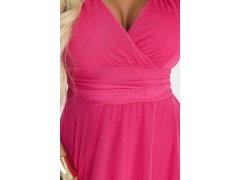 Dlouhé šaty s výstřihem, kosticemi a krátkými rukávy model 21955756 - numoco basic 7