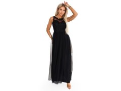 maxi šaty s krajkou a tylem černé model 22124239 - numoco basic 3