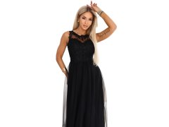 maxi šaty s krajkou a tylem černé model 22124239 - numoco basic 4