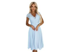 šaty s&nbsp;krajkovým výstřihem modré model 22186135 - numoco 3