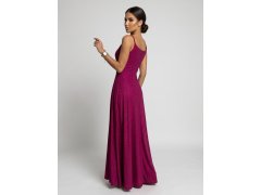 CHIARA večerní maxi šaty bez ramínek fuchsiová model 22210927 - numoco 4