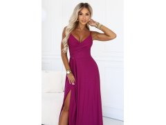 CHIARA večerní maxi šaty bez ramínek fuchsiová model 22210927 - numoco 6