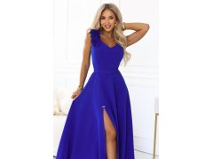 model 22266655 Elegantní večerní maxi šaty s&nbsp;rozparkem a&nbsp;růžemi – chrpa - numoco 7