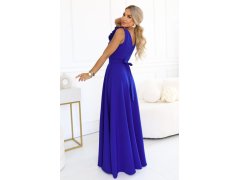 model 22266655 Elegantní večerní maxi šaty s&nbsp;rozparkem a&nbsp;růžemi – chrpa - numoco 8