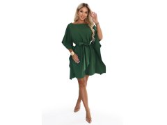 SOFIA Dámské šaty typu s vázáním v pase – zelené model 22351177 - numoco 3