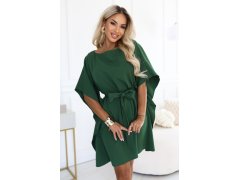 SOFIA Dámské šaty typu s vázáním v pase – zelené model 22351177 - numoco 7