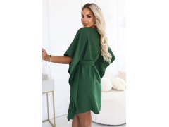SOFIA Dámské šaty typu s vázáním v pase – zelené model 22351177 - numoco 8