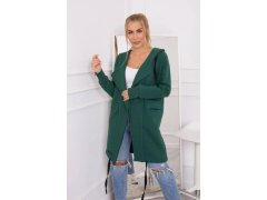 Zateplená bunda s kapucí model 20993383 tmavě zelená - Kesi