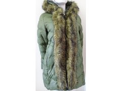 Dámská zimní bunda s&nbsp;kožešinou zelená model 21758985 - Good looking