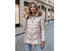 Dámská zimní bunda s kapucí model 22120966 béžová - FashionStreet