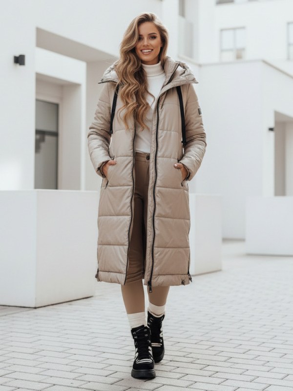 Dámská přechodná bunda béžová - FashionStreet model 22182680