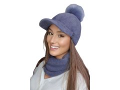 Dámská čepice model 17923097 s bambulí - Kamea