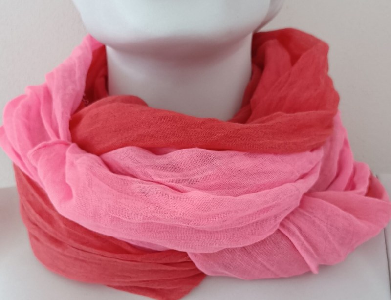 Dámská šála růžová/ombre - FPrice - Doplňky čepice, rukavice a šály
