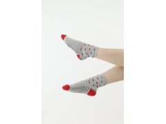 Thermo ponožky šedé s červenou model 18330553 - Moraj