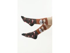 Veselé ponožky model 18399881 hnědé - Moraj