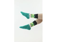Ponožky model 18399901 zelené s černým lemem - Moraj