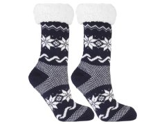 Hřejivé ponožky Nordic winter II tmavě modré
