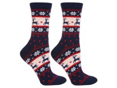 Vánoční ponožky Norvegia modré s norským vzorem