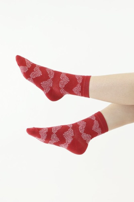 2pack kvalitních ponožek 162 šedé a červené - Doplňky čepice, rukavice a šály