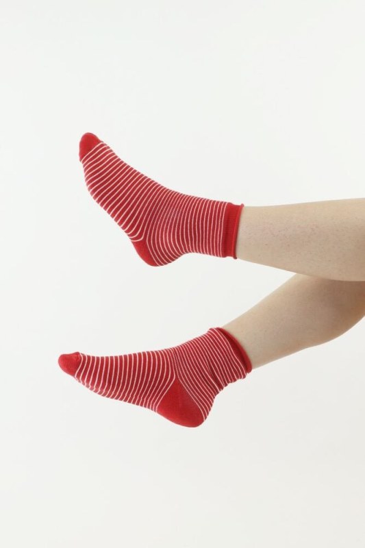 Thermo ponožky model 18330556 červené s bílými pruhy - Moraj - Doplňky čepice, rukavice a šály