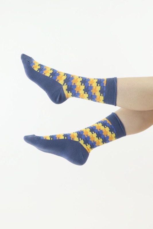 Veselé ponožky modré model 18336599 - Moraj - Doplňky čepice, rukavice a šály