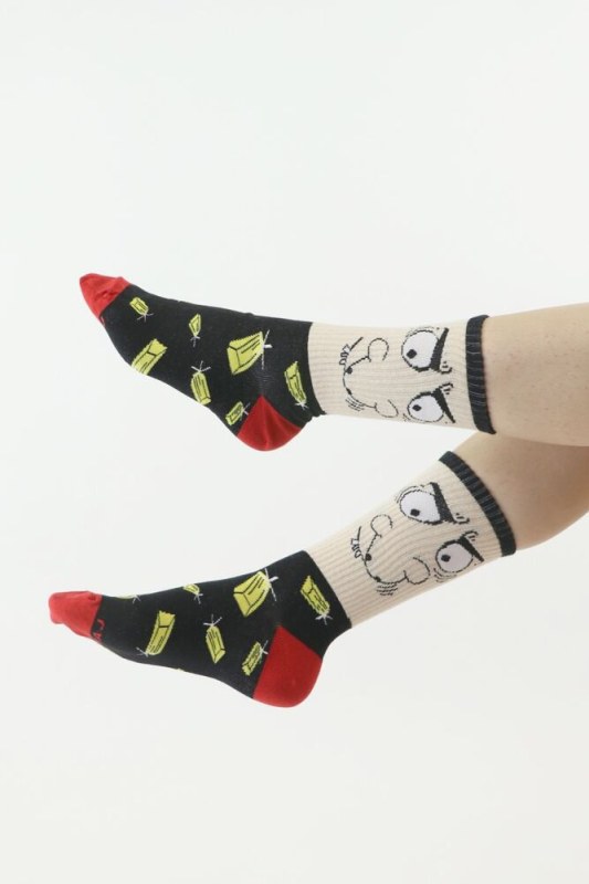 Veselé ponožky Gargamel černé - Doplňky čepice, rukavice a šály