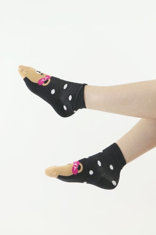 model 18399910 ponožky Bear černé s bílými puntíky - Moraj - Doplňky čepice, rukavice a šály