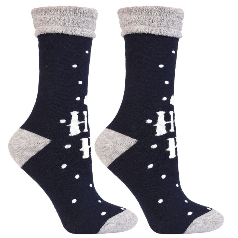 Vánoční ponožky 2 modré s model 19390280 - Moraj - Doplňky čepice, rukavice a šály