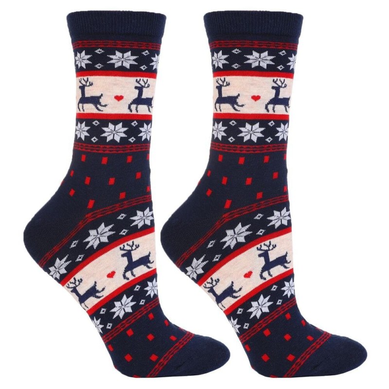 Vánoční ponožky Norvegia modré s norským vzorem - Doplňky ponožky