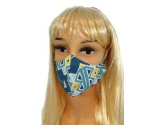 Ochranné masky pro opakované použití model 8739837 - Tmavě modré šipky - bavlna 100 % - 2 kusy - velikost L